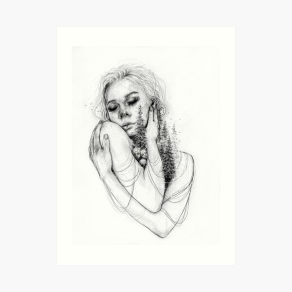 Self Love_ BW Art Print