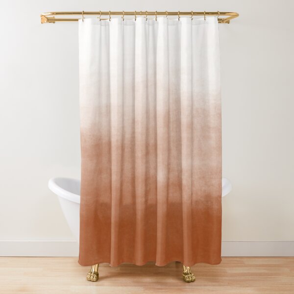 orange shower curtain