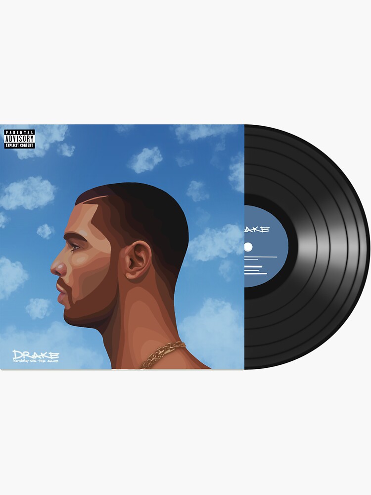 Drake Vinyl Record Album Cover Design Sticker for Sale by farfromvenus
