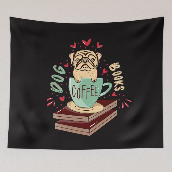 Item preview, Pug books coffee designed and sold by Delicarte.