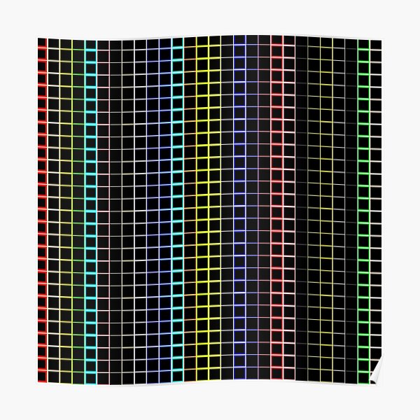 Rainbow squares Poster