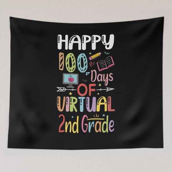 Item preview, Happy 100 Days of Virtual 2nd Grade / 100th Day of Virual School / 100 Days of School  / Virtual Learning / Cute Gift for Boys and Girls / 2nd Grade Teacher designed and sold by Chamssou.