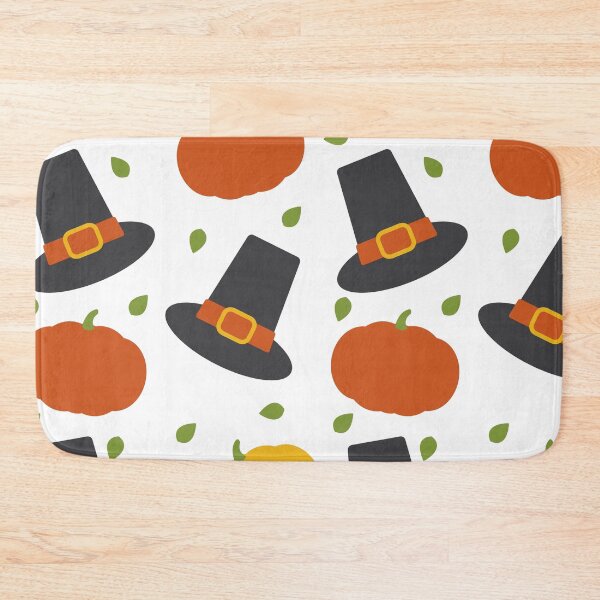 Item preview, Orange Black Thanksgiving Pumpkin Leaf Pilgrim Hat designed and sold by IamTrending.
