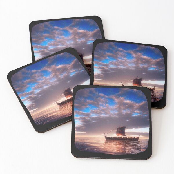 Item preview, Viking Ship Sailing on Peaceful Waters designed and sold by Orkneyology.