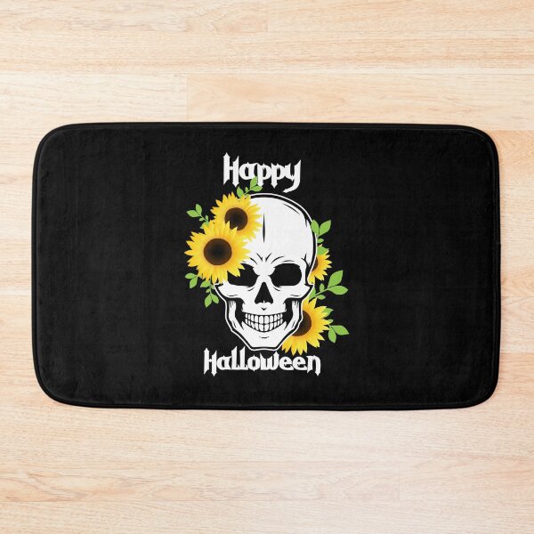 Item preview, Floral Skull sunflower happy Halloween gift for sunflower lovers designed and sold by Sunflowerforher.
