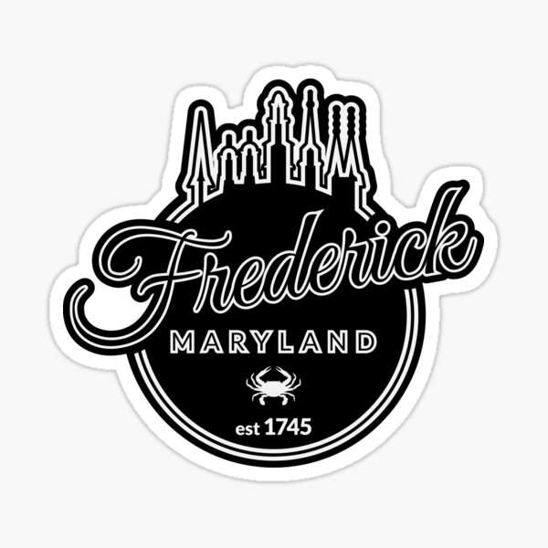 Item preview, Frederick Maryland - Clustered Spires & Crab | White & Black designed and sold by LoveShirtz.