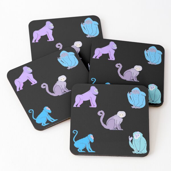 Item preview, cute monkeys (black) designed and sold by cute105.