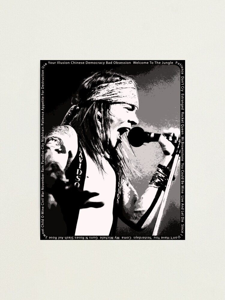 Welcome to Jungle Lyrics Printing Guns n Roses Inspired Music Poster 80s  Rock Music Canvas Painting