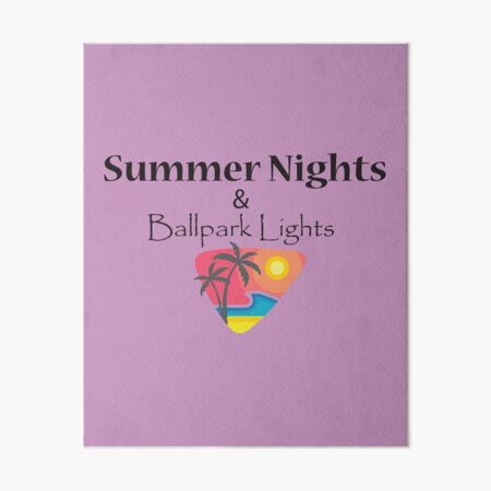 Download Summer Nights Ballpark Lights Baseball Svg Baseball Shirt Funny Baseball Svg File For Cricut And Silhouette Art Board Print By Benjhod Redbubble