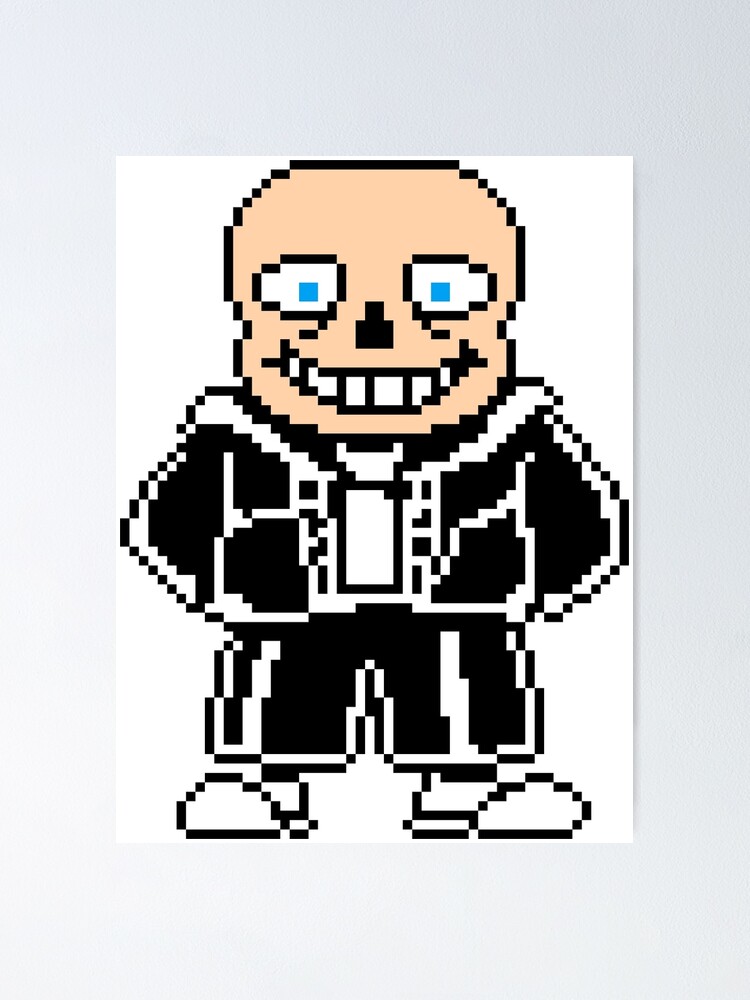 Poster Propaganda - Pixel Art - Undertale - Sans