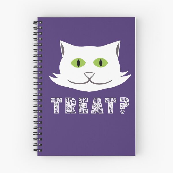 Item preview, Treat seeking cat on purple background designed and sold by Crystal Raymond.
