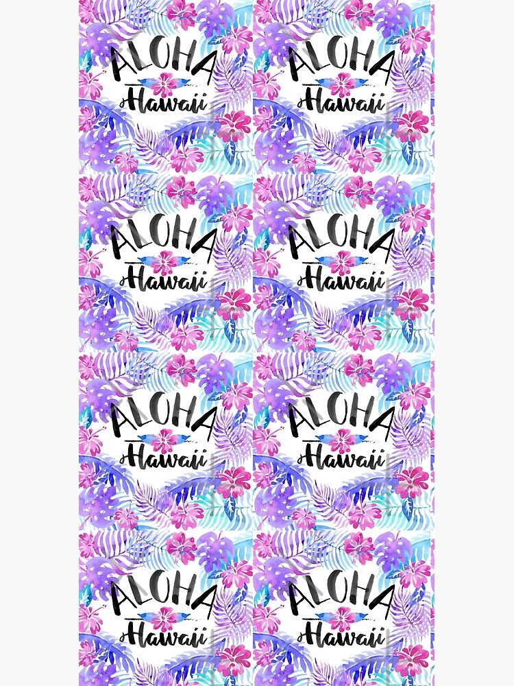 Aloha Hawaii Tropical Fern Watercolor by Makanahele