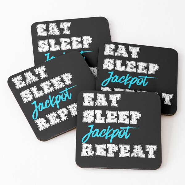 Item preview, Eat Sleep Jackpot Repeat Funny Slots Gambling Gambler Casino Gift designed and sold by carlhunt99.