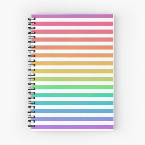Item preview, Arco iris horizontal fino y rayas blancas designed and sold by ColorObsession.