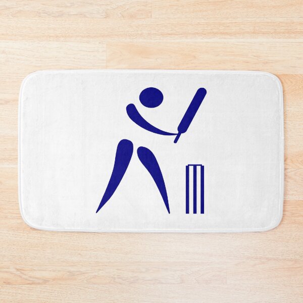 Item preview, Cricket minimalist classic blue block design designed and sold by Deegital18.