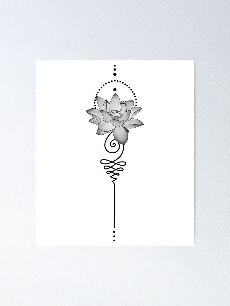 Mystic lotus elements. Spirit flower line tattoo template. Boho style  symbols, india henna yoga design. Celestial magic tidy vector graphic art  Stock Vector | Adobe Stock