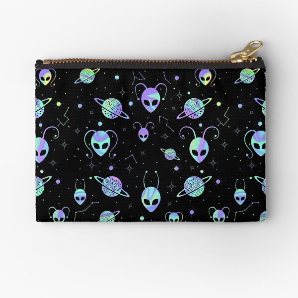 Clear Coin Pouch Holographic Glitter Stars Neon Zipper Zip Pouch