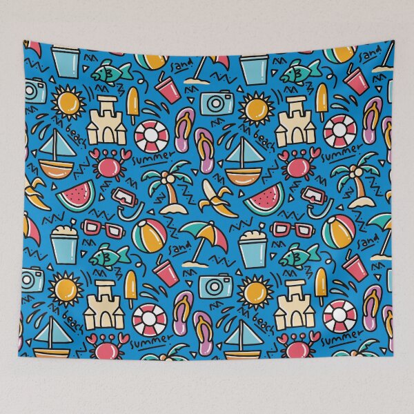 Item preview, Doodle Beach designed and sold by Vector Scout Lab.