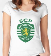 sporting lisbon Women's Fitted Scoop T-Shirt