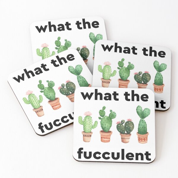 Item preview, What the Fucculent Cactus Succulents Plants designed and sold by GoldenDov.