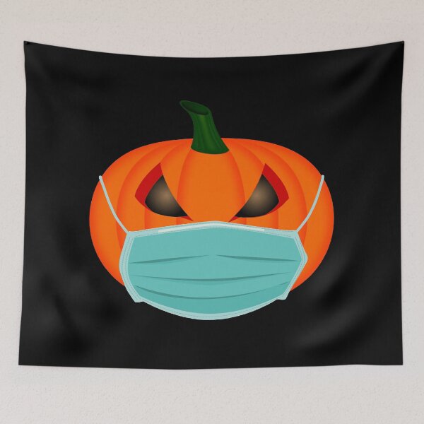 Item preview, Pumpkin Wearing a Mask Funny Halloween 2020 designed and sold by Poloy.