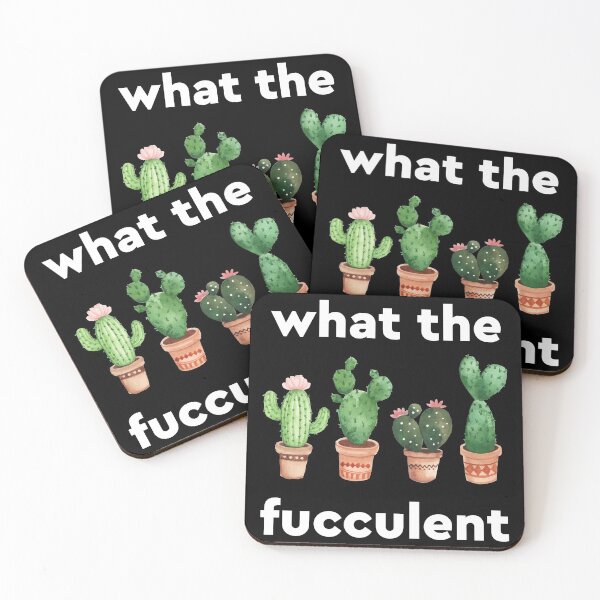Item preview, What the Fucculent Cactus Succulents Plants designed and sold by GoldenDov.