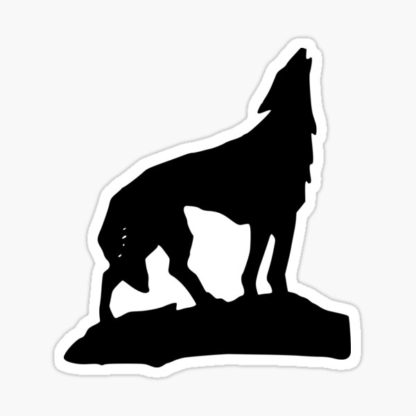 Lone White Wolf Stickers Redbubble - the white wolf the king in the north roblox