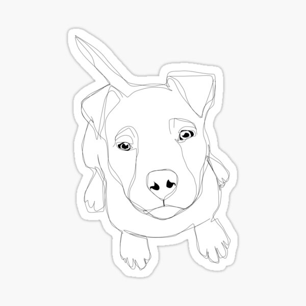 Item preview, Pitbull Puppy Minimalistic Décor Design designed and sold by MindCereal.
