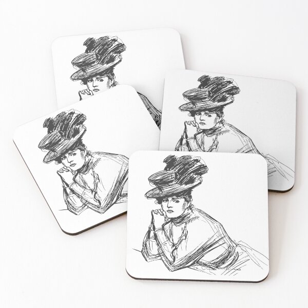Item preview, Victorian ladies' fashion sketch designed and sold by aapshop.