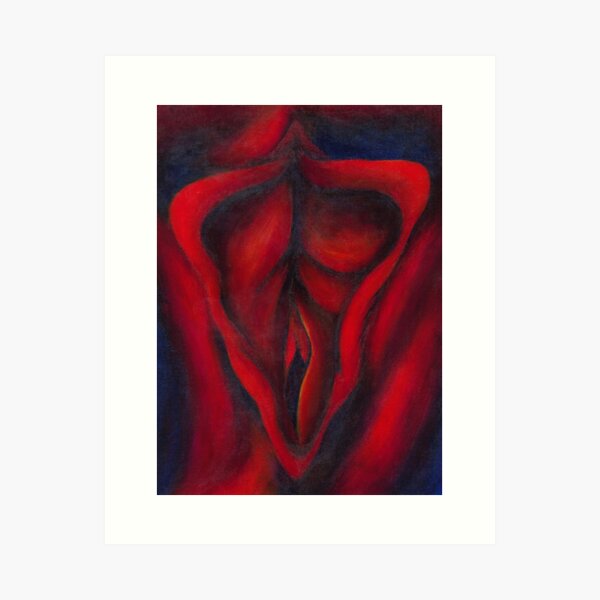 Vulva-Porträt Kunstdruck