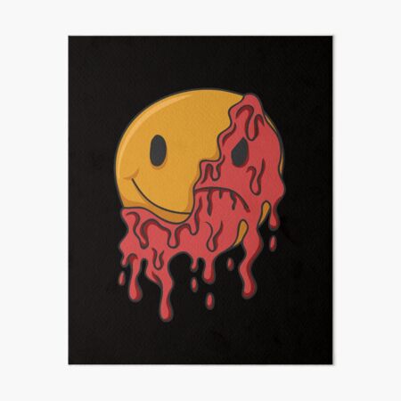 Melting Emoji Art Board Print