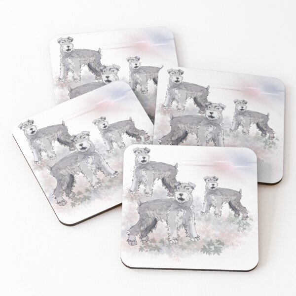 Item preview, Schnauzers with Pastel background designed and sold by Craigaren.