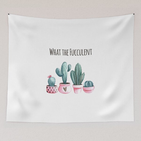 Item preview, What the Fucculent Cactus Succulents Plants designed and sold by GoldenDov.
