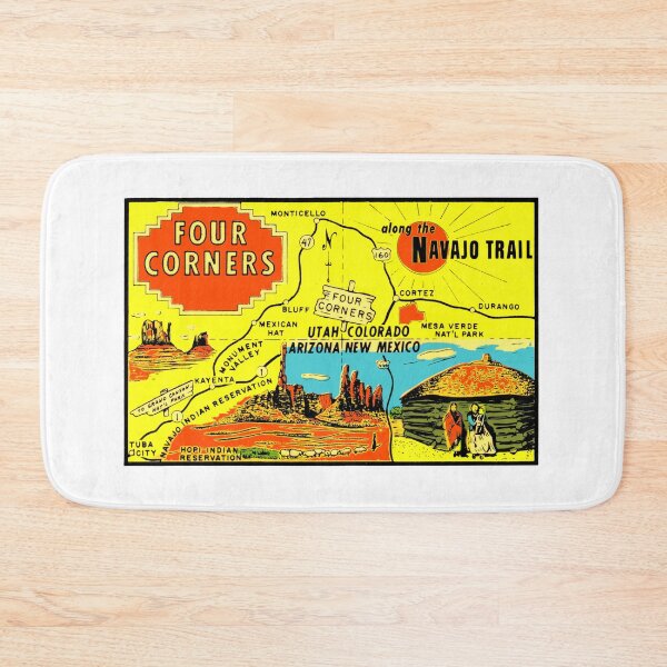 Item preview, Four Corners Monument Vintage Travel Decal designed and sold by hilda74.