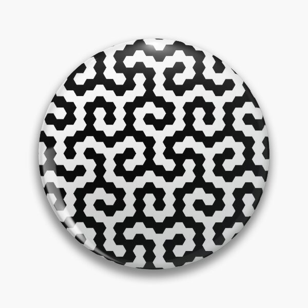 Artikelvorschau, Hexagonal Spiral Pattern Black & White entworfen und verkauft von Girih.