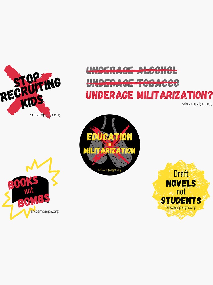 Demilitarize Our Schools | Stop Recruiting Kids Pack by JPOutiffters