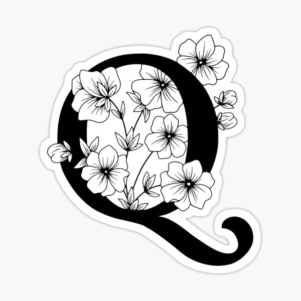 Item preview, Q Botanical Monogram designed and sold by artjojo.