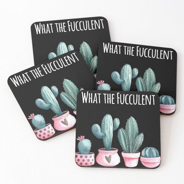 Item preview, What the Fucculent Cactus Succulents Plants designed and sold by GoldenDov.