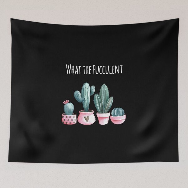 Item preview, What the Fucculent Cactus Succulents Plants designed and sold by GoldenDov.
