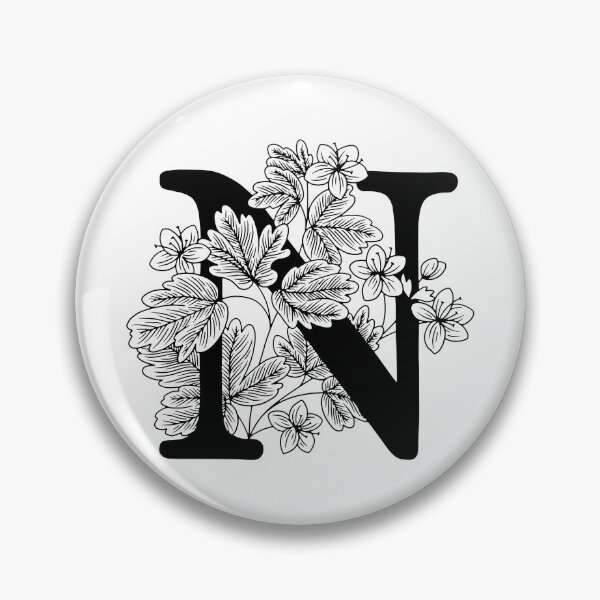 Item preview, N Botanical Monogram designed and sold by artjojo.