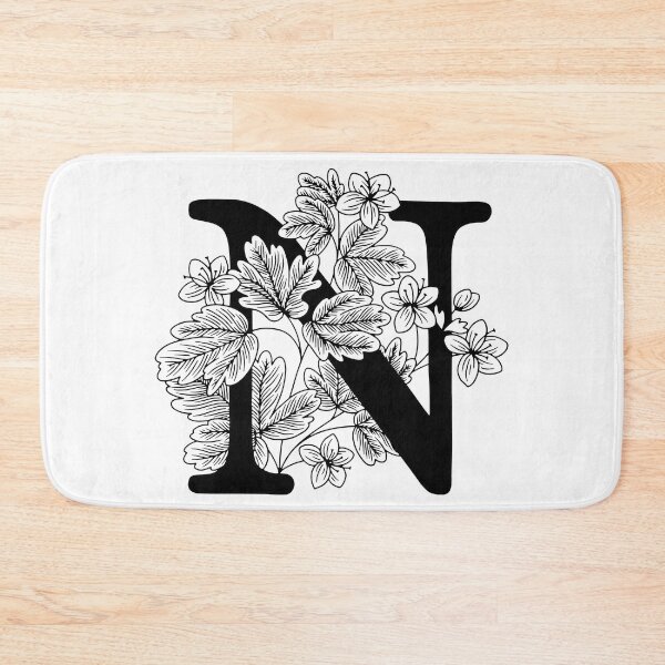 Item preview, N Botanical Monogram designed and sold by artjojo.