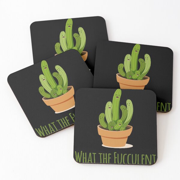 Item preview, What the Fucculent Cactus Succulents Plants designed and sold by GoldenDov.