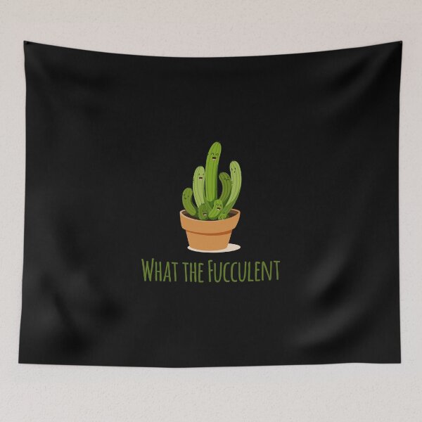 Item preview, What the Fucculent Cactus Succulents Plants designed and sold by GoldenDov.