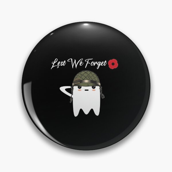 Item preview, REMEMBRANCE POPPY, LEST WE FORGET, CUTE GHOST designed and sold by TheFirstOne.