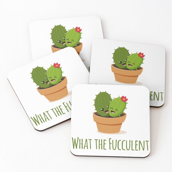 Item preview, What the Fucculent Cactus Succulents Plants designed and sold by GoldenDov.