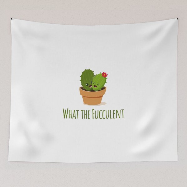 Item preview, What the Fucculent Cactus Succulents Plants designed and sold by GoldenDov.