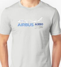 Airbus A350 Line Drawing Unisex T-Shirt