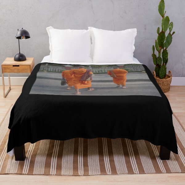 Item preview, Cool vintage look design - streets of Vietnam with three Buddhist monks designed and sold by andosmedia.