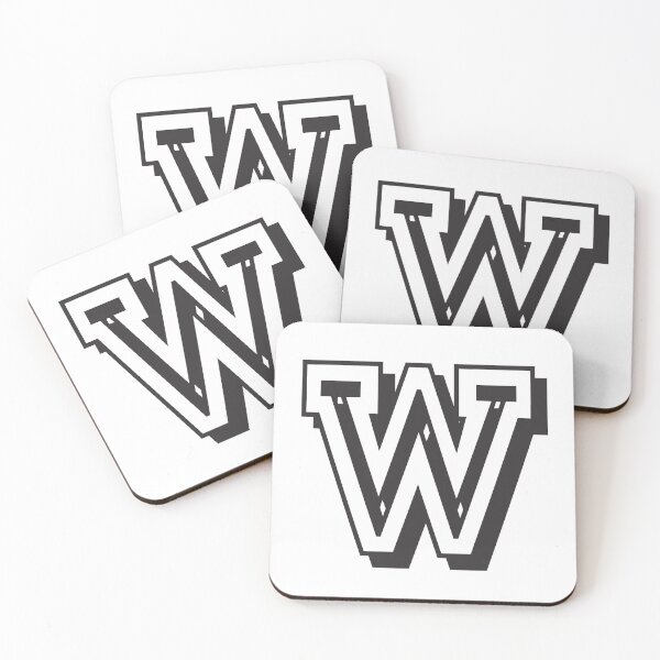 Item preview, Letter W in college font University Uni USA designed and sold by GeogDesigns.