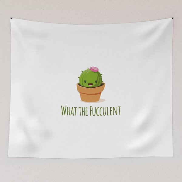 Item preview, What the Fucculent Cactus Succulents Plants designed and sold by GoldenDov.